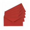 Koperty ozdobne gładkie DL 11x22 NK Sirio Color Lampone czerwone - 5 sztuk