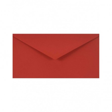 Koperty ozdobne gładkie DL 11x22 NK Sirio Color Lampone czerwone - 5 sztuk