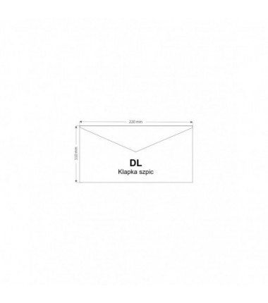 Koperty ozdobne gładkie DL 11x22 NK Sirio Color Lampone czerwone - 5 sztuk