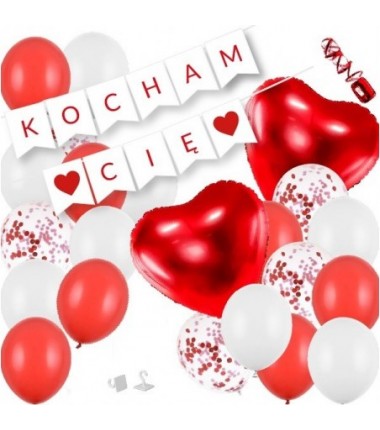 Zestaw KOCHAM CIĘ - 23 sztuki