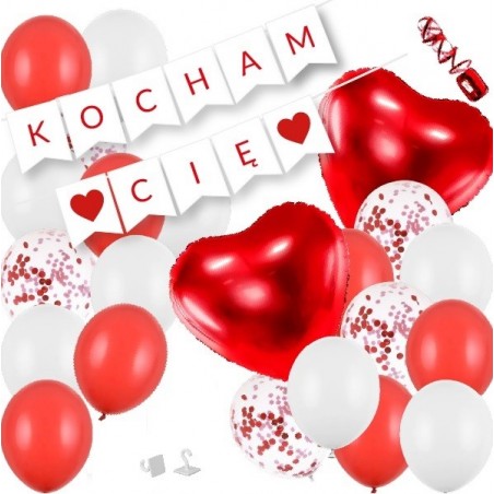 Zestaw KOCHAM CIĘ - 23 sztuki