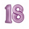 Balony foliowe Cyfra 18 - 76 cm SMART - lawendowe