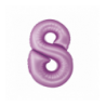 Balony foliowe Cyfra 18 - 76 cm SMART - lawendowe