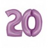Balony foliowe Cyfra 20 - 76 cm SMART - lawendowe