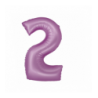 Balony foliowe Cyfra 20 - 76 cm SMART - lawendowe