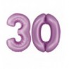 Balony foliowe Cyfra 30 - 76 cm SMART - lawendowe