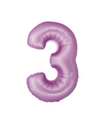 Balony foliowe Cyfra 30 - 76 cm SMART - lawendowe