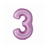 Balony foliowe Cyfra 30 - 76 cm SMART - lawendowe