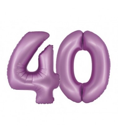 Balony foliowe Cyfra 40 - 76 cm SMART - lawendowe