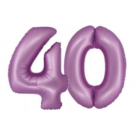 Balony foliowe Cyfra 40 - 76 cm SMART - lawendowe