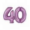 Balony foliowe Cyfra 40 - 76 cm SMART - lawendowe