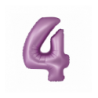 Balony foliowe Cyfra 40 - 76 cm SMART - lawendowe