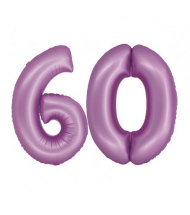 Balony foliowe Cyfra 60 - 76 cm SMART - lawendowe