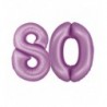 Balony foliowe Cyfra 80 - 76 cm SMART - lawendowe