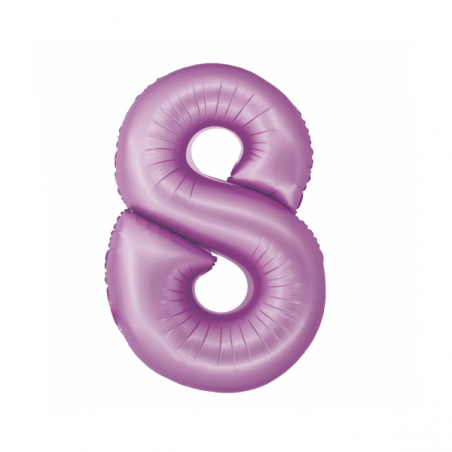 Balony foliowe Cyfra 80 - 76 cm SMART - lawendowe