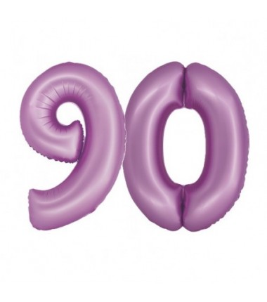 Balony foliowe Cyfra 90 - 76 cm SMART - lawendowe
