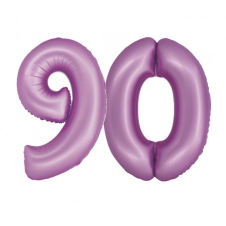 Balony foliowe Cyfra 90 - 76 cm SMART - lawendowe