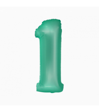 Balony foliowe Cyfra 10 - 76 cm SMART - miętowe