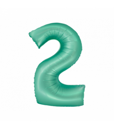 Balony foliowe Cyfra 20 - 76 cm SMART - miętowe