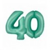 Balony foliowe Cyfra 40 - 76 cm SMART - miętowe