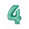 Balony foliowe Cyfra 40 - 76 cm SMART - miętowe