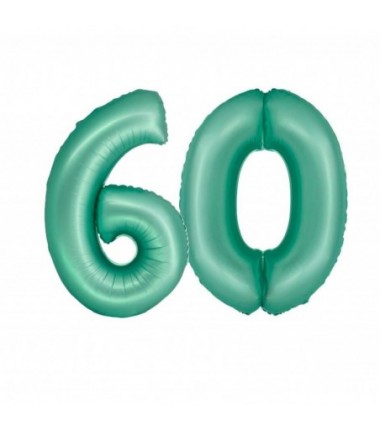 Balony foliowe Cyfra 60 - 76 cm SMART - miętowe