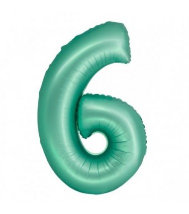 Balony foliowe Cyfra 60 - 76 cm SMART - miętowe