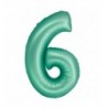 Balony foliowe Cyfra 60 - 76 cm SMART - miętowe