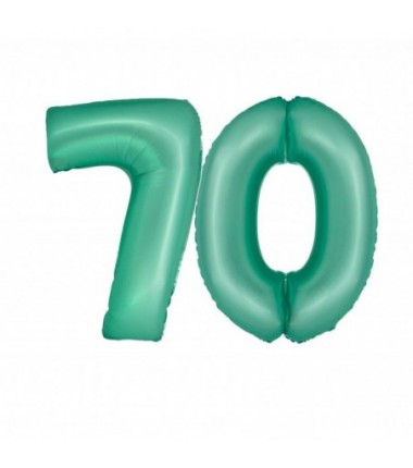 Balony foliowe Cyfra 70 - 76 cm SMART - miętowe
