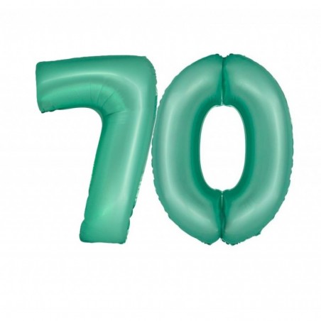Balony foliowe Cyfra 70 - 76 cm SMART - miętowe