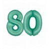 Balony foliowe Cyfra 80 - 76 cm SMART - miętowe