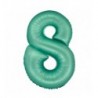 Balony foliowe Cyfra 80 - 76 cm SMART - miętowe