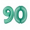 Balony foliowe Cyfra 90 - 76 cm SMART - miętowe
