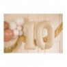 Balony foliowe Cyfra 10 - 72 cm - beżowe