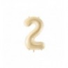 Balony foliowe Cyfra 20 - 72 cm - beżowe