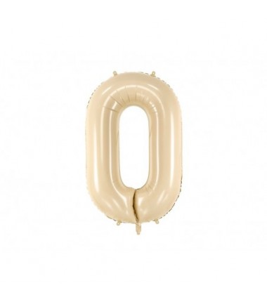 Balony foliowe Cyfra 30 - 72 cm - beżowe
