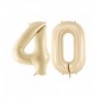 Balony foliowe Cyfra 40 - 72 cm - beżowe