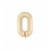 Balony foliowe Cyfra 50 - 72 cm - beżowe
