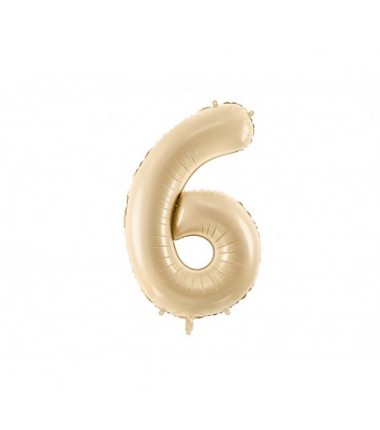 Balony foliowe Cyfra 60 - 72 cm - beżowe