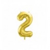 Balony foliowe Cyfra 20 - 72 cm - jasny złoty