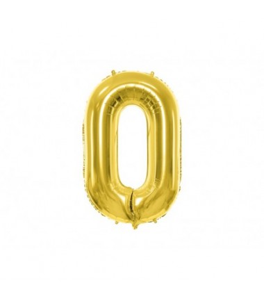 Balony foliowe Cyfra 30 - 72 cm - jasny złoty