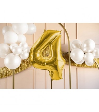 Balony foliowe Cyfra 40 - 72 cm - jasny złoty