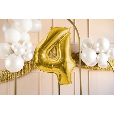 Balony foliowe Cyfra 40 - 72 cm - jasny złoty