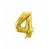 Balony foliowe Cyfra 40 - 72 cm - jasny złoty
