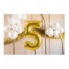 Balony foliowe Cyfra 50 - 72 cm - jasny złoty