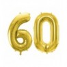 Balony foliowe Cyfra 60 - 72 cm - jasny złoty