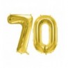 Balony foliowe Cyfra 70 - 72 cm - jasny złoty