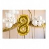 Balony foliowe Cyfra 80 - 72 cm - jasny złoty