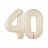 Balony foliowe Cyfra 40 - 100 cm - Kremowy