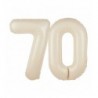 Balony foliowe Cyfra 70 - 100 cm - Kremowy